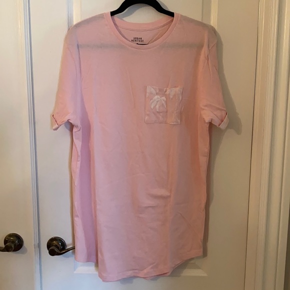 Pink men’s t-shirt long - Picture 1 of 1
